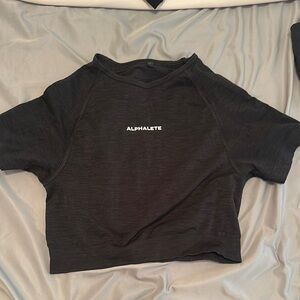Alphalete Black Cropped Tee